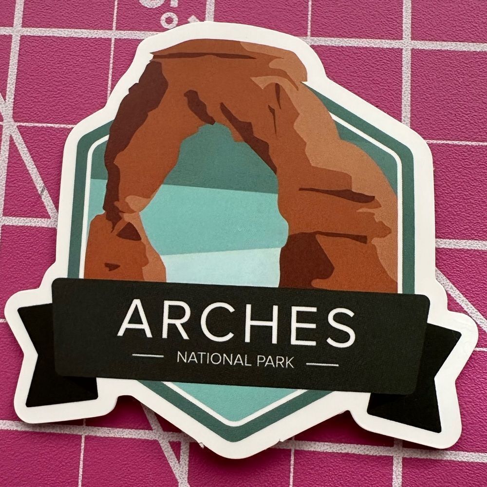 💜13/$13 +Bundle Sticker Sale | Travel Arches National Utah Waterproof Sticker